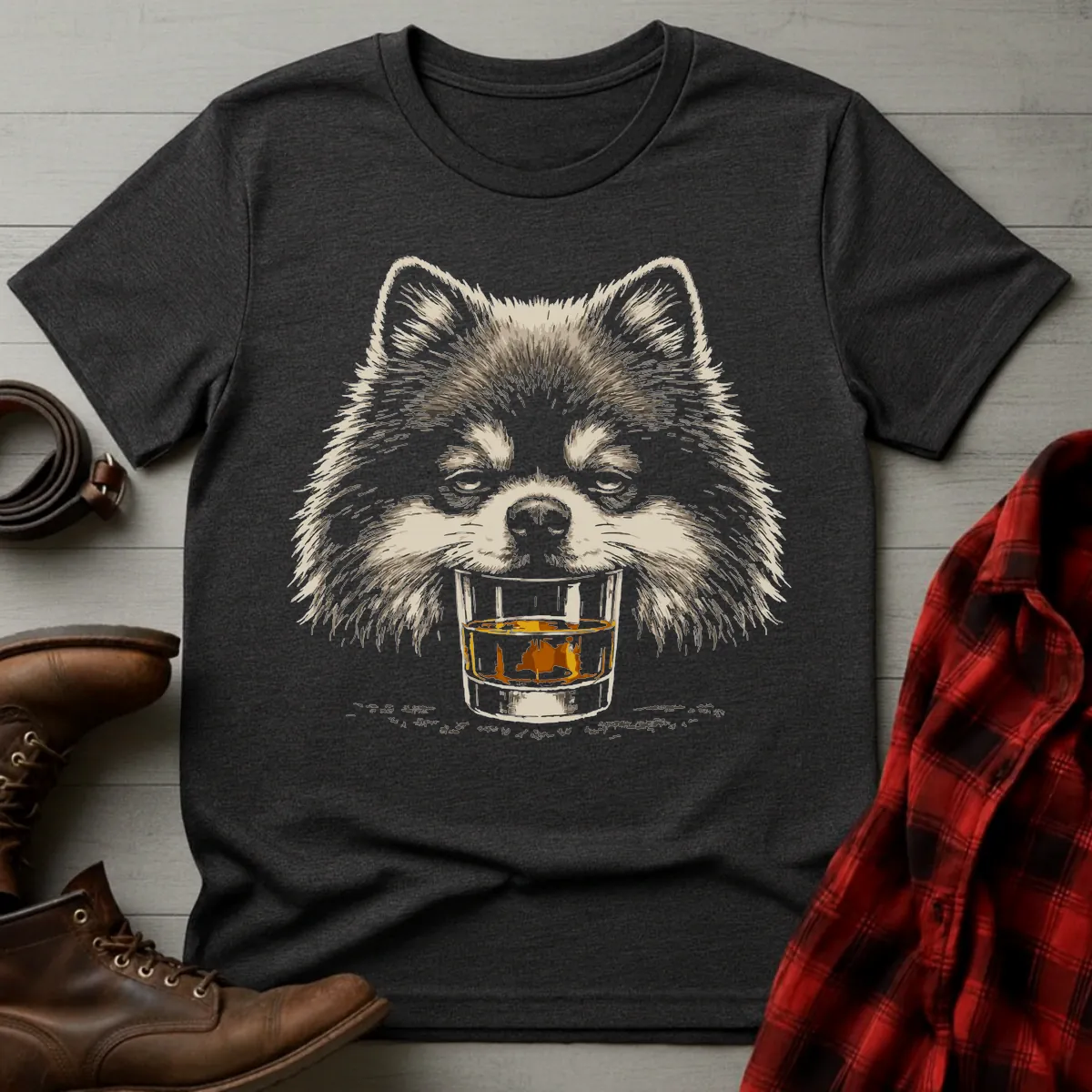 Whiskey Dog Pomeranian T-Shirt