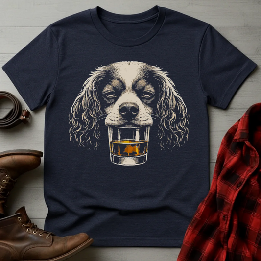 Whiskey Dog Cavalier King Charles Spaniel T-Shirt