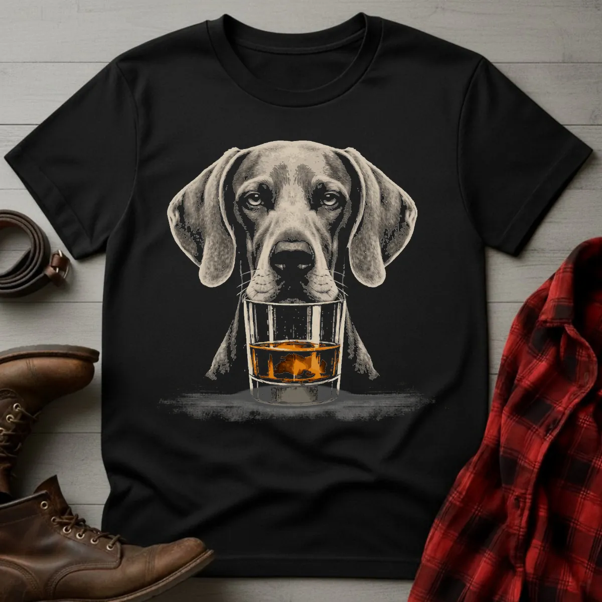 Whiskey Dog Weimaraner T-Shirt
