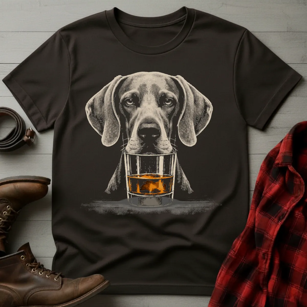 Whiskey Dog Weimaraner T-Shirt