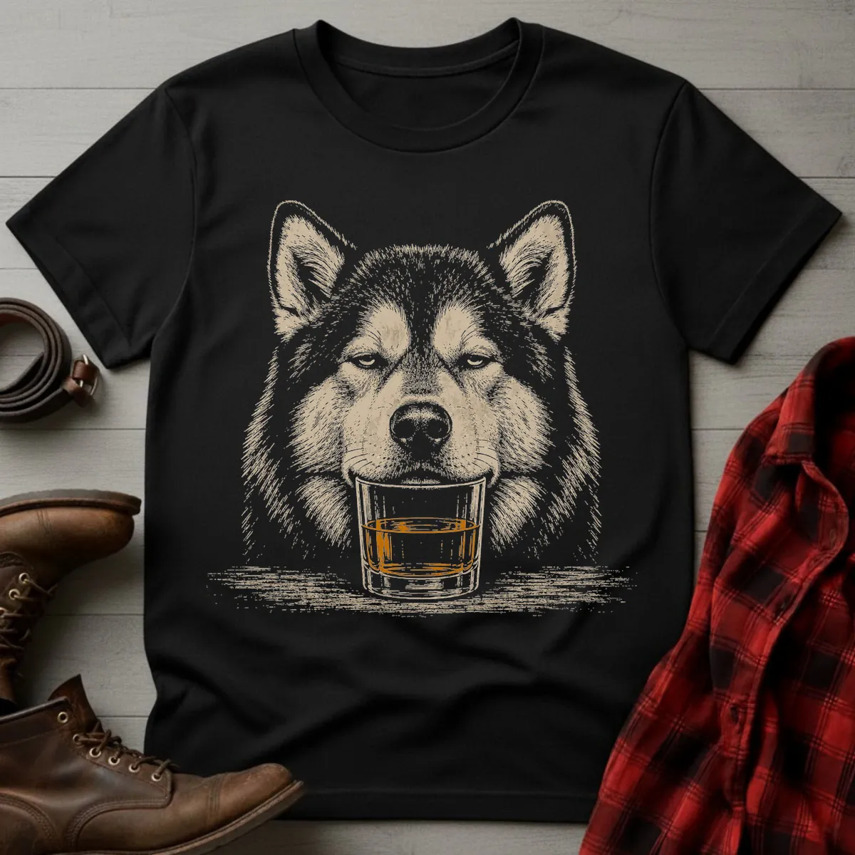 Whiskey Dog Alaskan Malamute T-Shirt