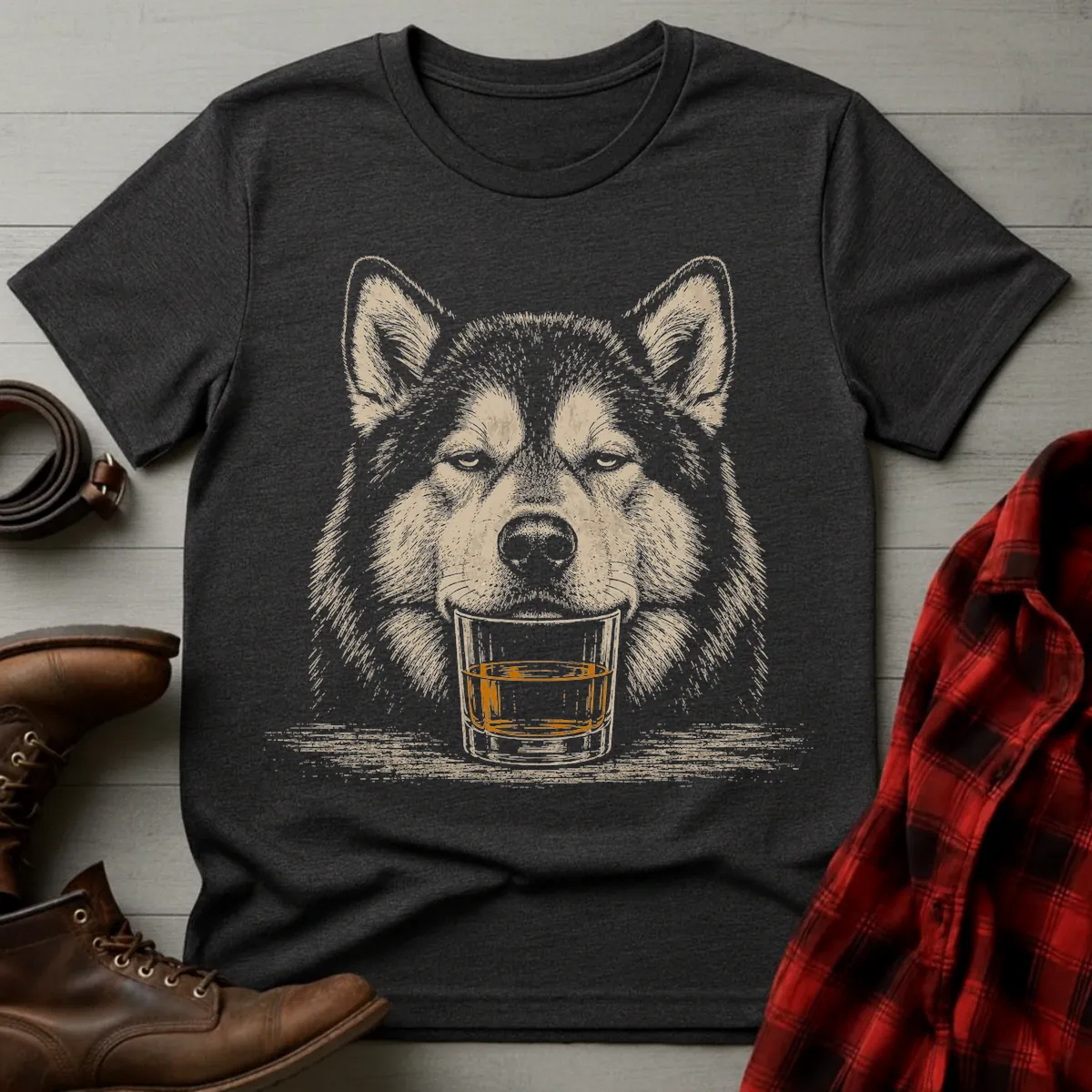 Whiskey Dog Alaskan Malamute T-Shirt