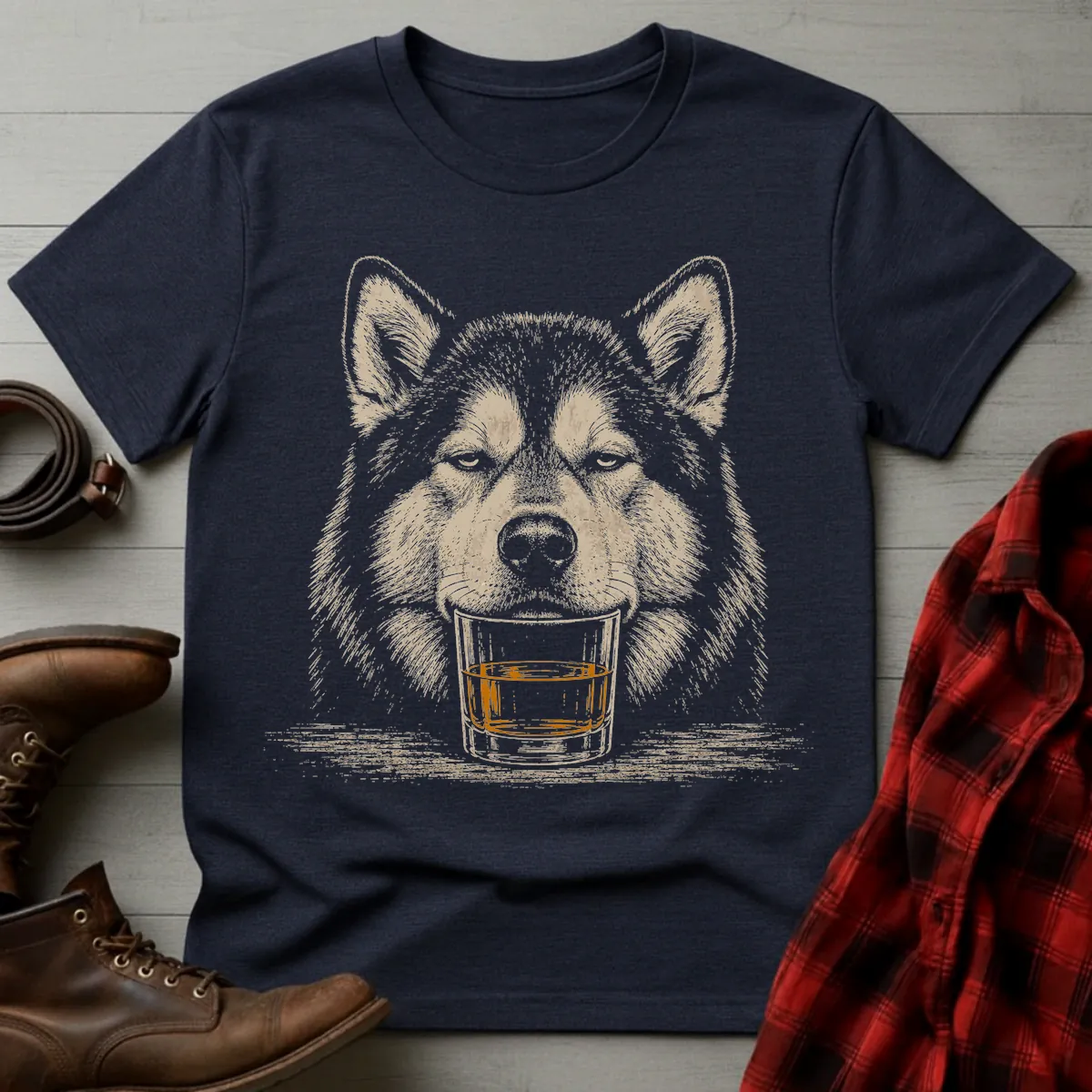 Whiskey Dog Alaskan Malamute T-Shirt