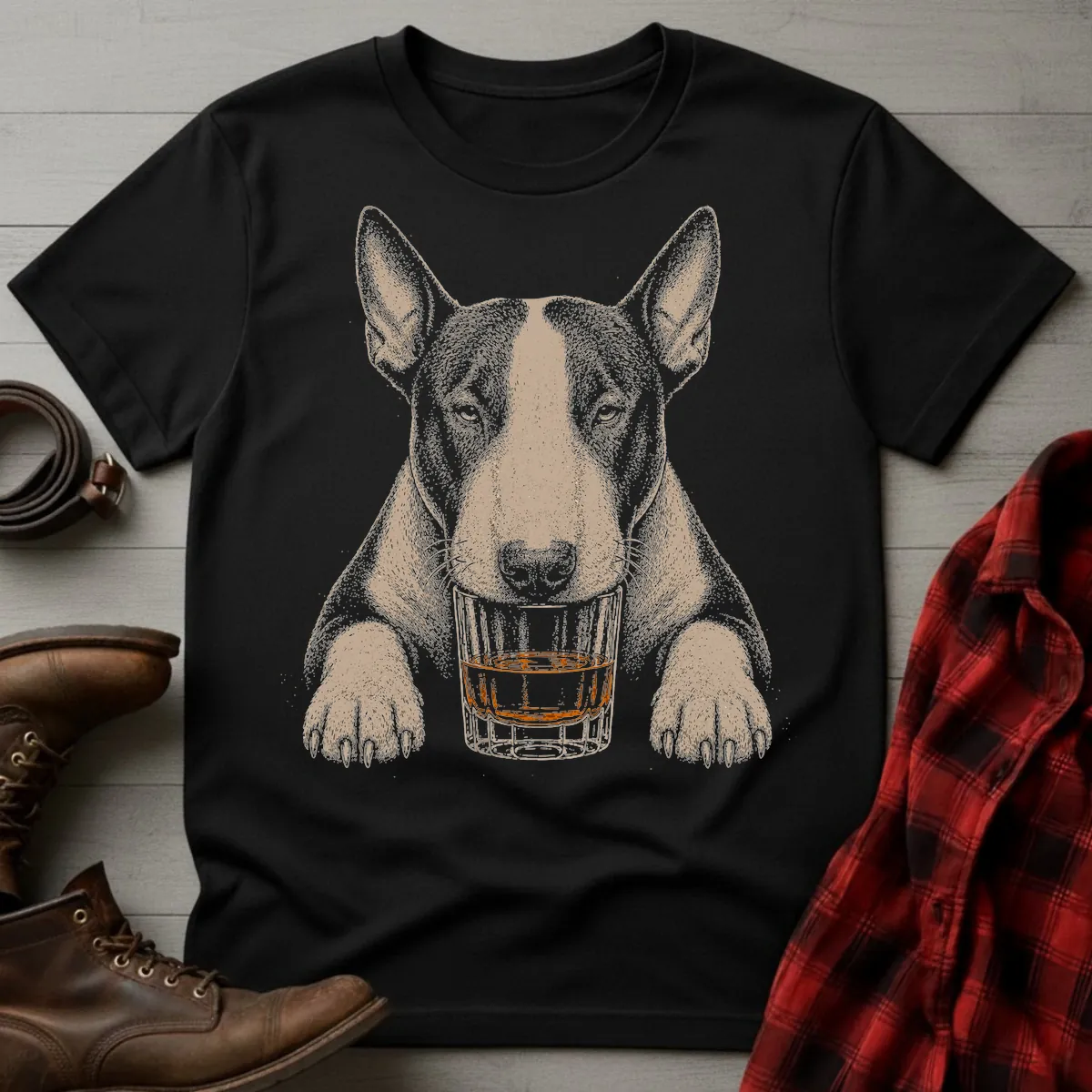Whiskey Dog Bull Terrier T-Shirt