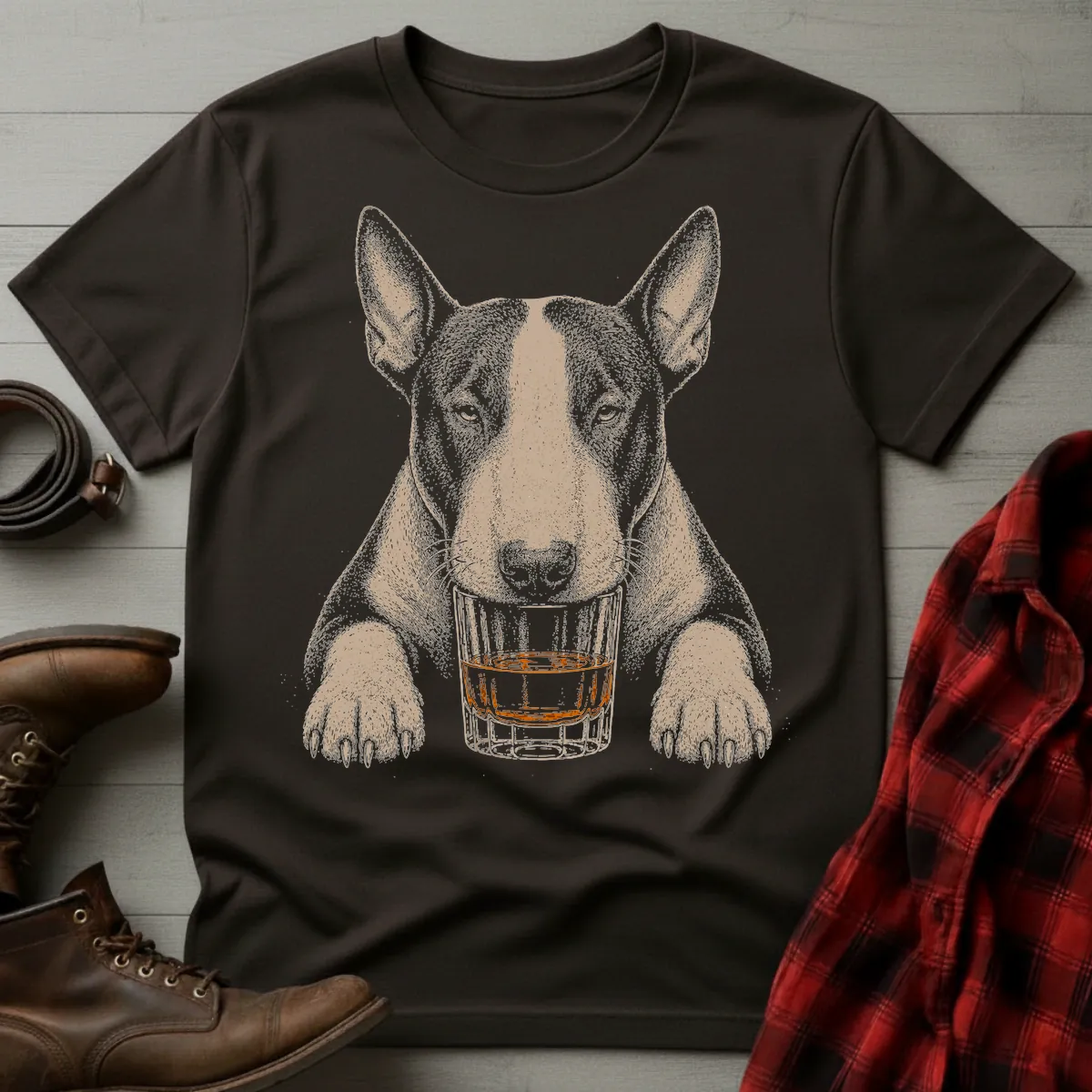 Whiskey Dog Bull Terrier T-Shirt