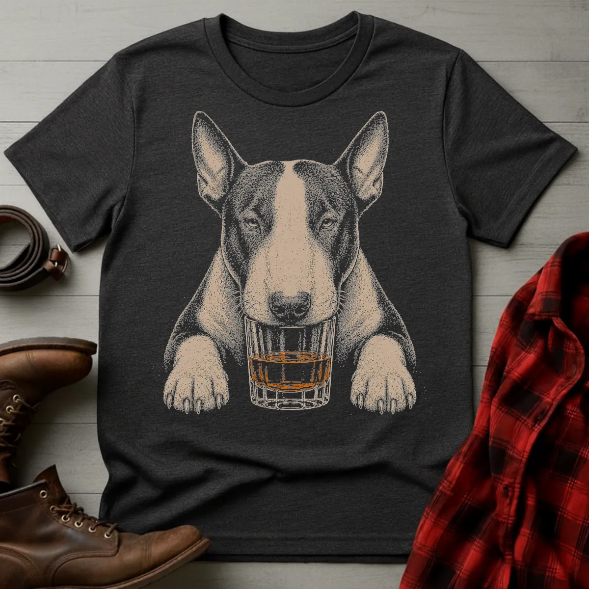 Whiskey Dog Bull Terrier T-Shirt