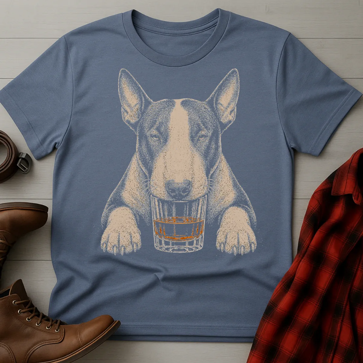 Whiskey Dog Bull Terrier T-Shirt