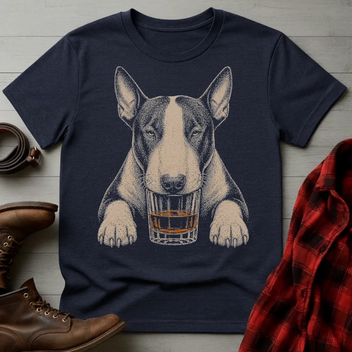 Whiskey Dog Bull Terrier T-Shirt