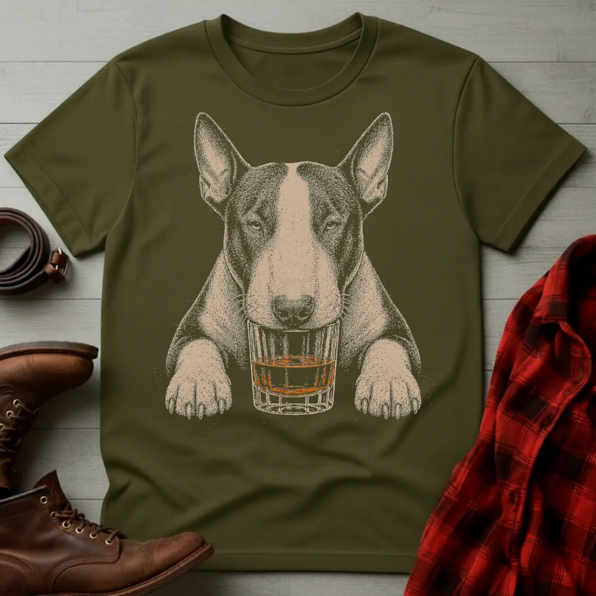 Whiskey Dog Bull Terrier T-Shirt