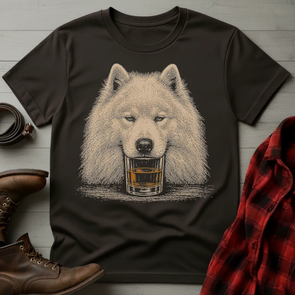 Whiskey Dog Samoyed T-Shirt
