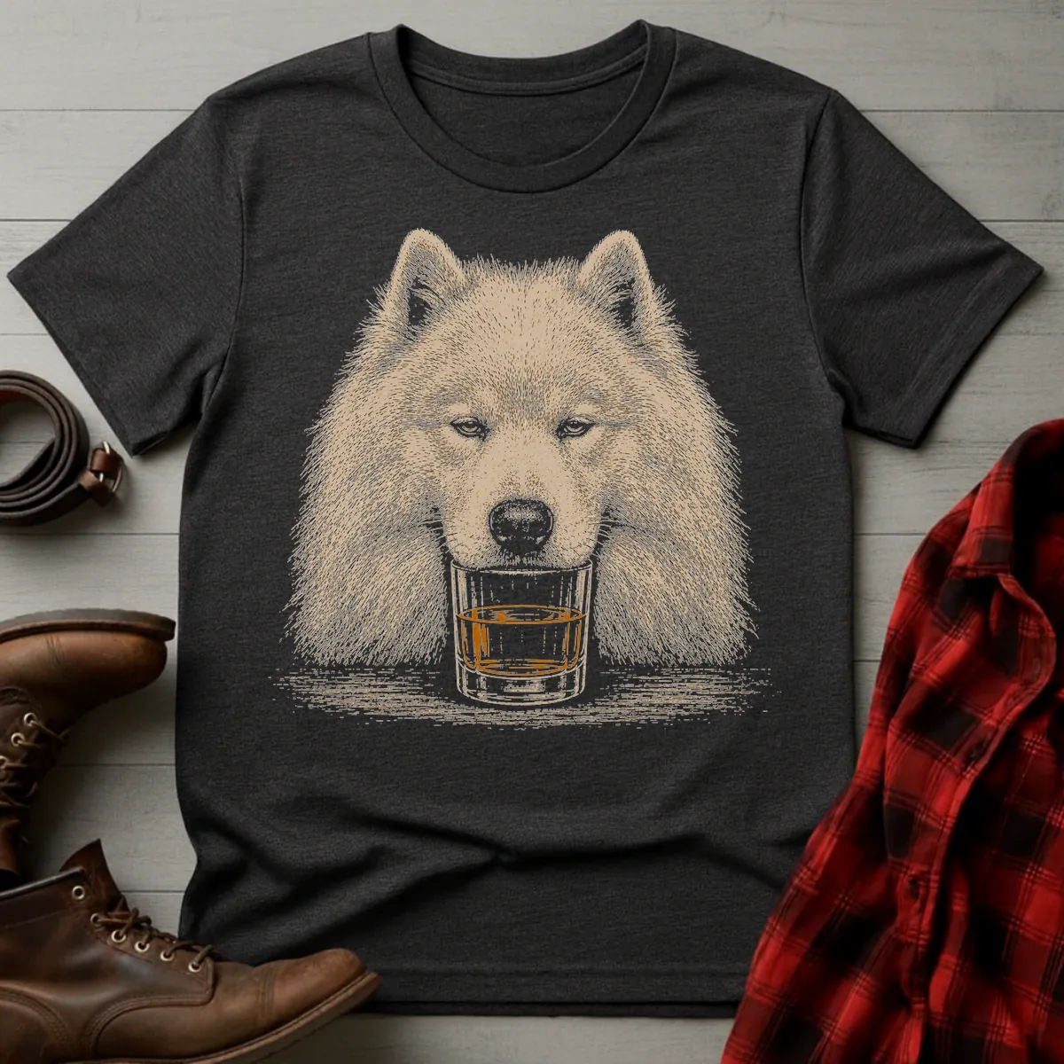 Whiskey Dog Samoyed T-Shirt