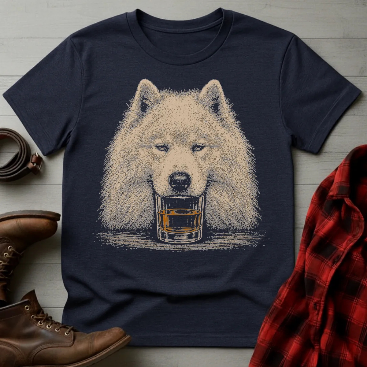 Whiskey Dog Samoyed T-Shirt