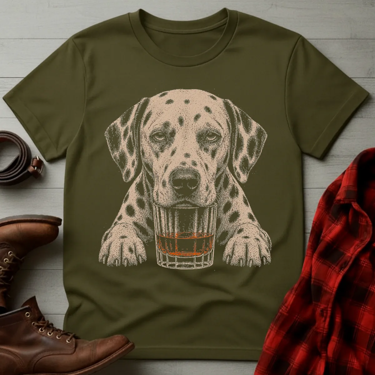 Whiskey Dog Dalmatian T-Shirt