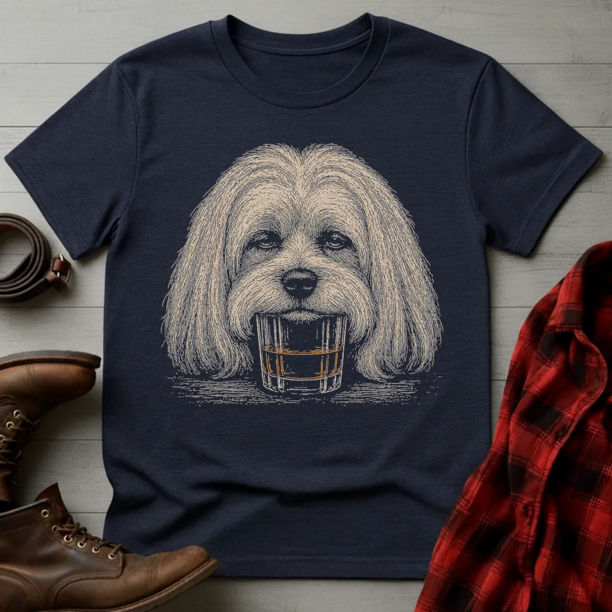 Whiskey Dog Maltese T-Shirt
