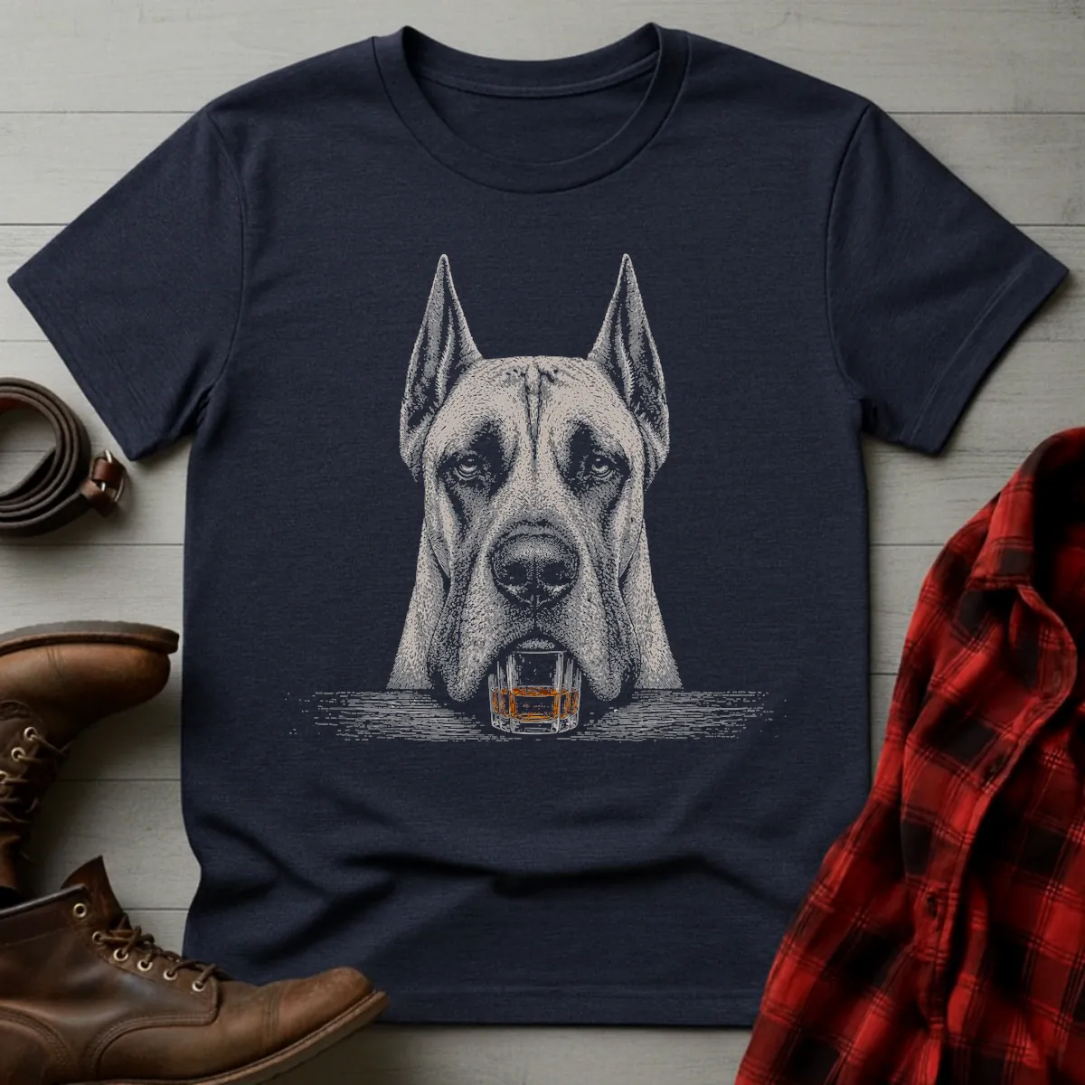 Whiskey Dog Great Dane T-Shirt