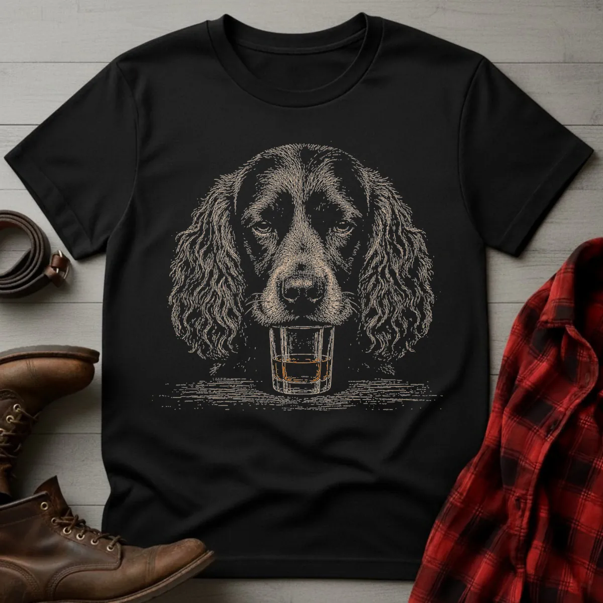 Whiskey Dog Boykin Spaniel T-Shirt