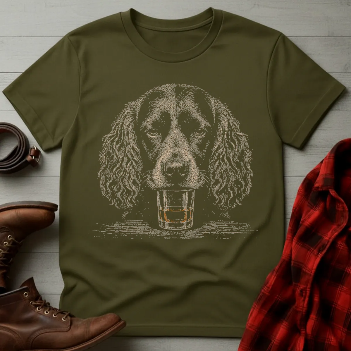 Whiskey Dog Boykin Spaniel T-Shirt