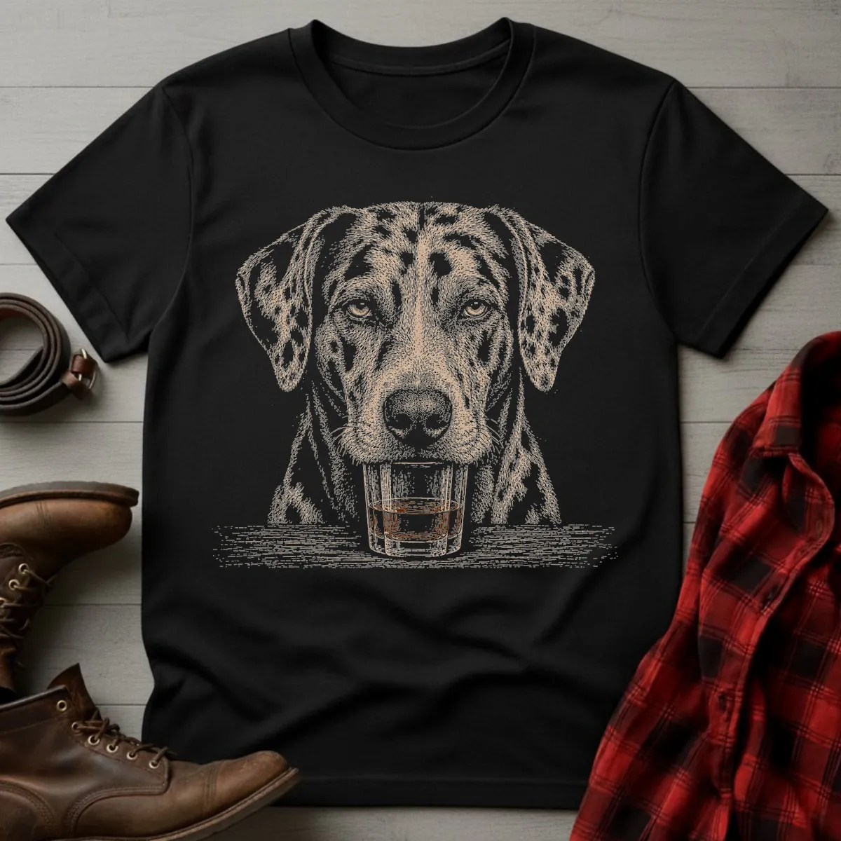 Whiskey Dog Catahoula Leopard T-Shirt