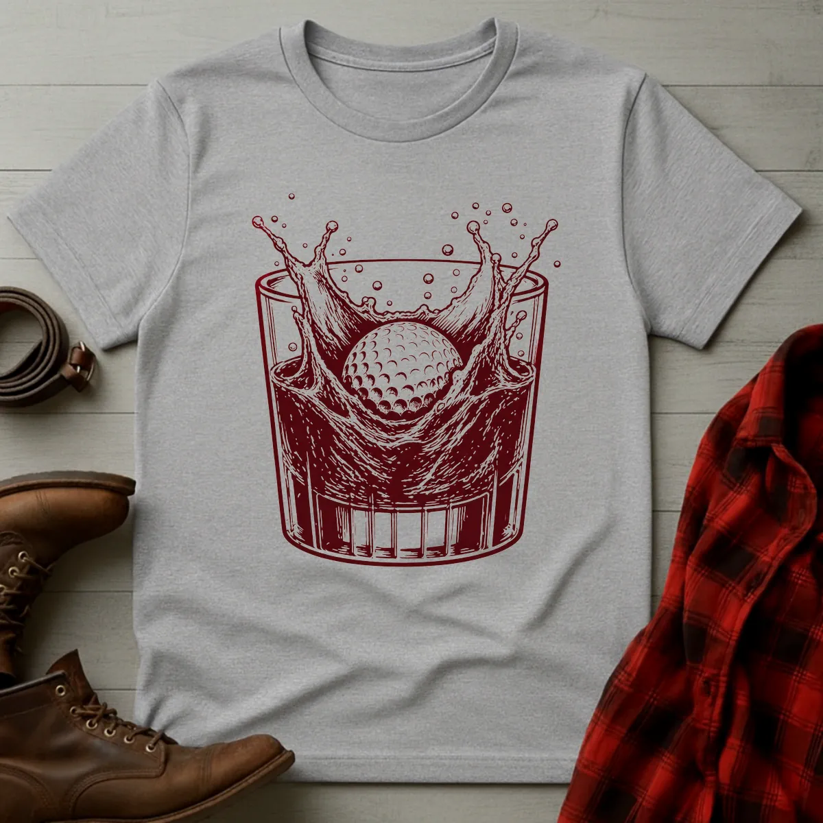 Bourbon Golf Ball Splash T-Shirt