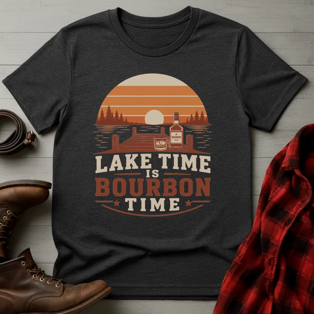 Lake Time is Bourbon Time T-Shirt