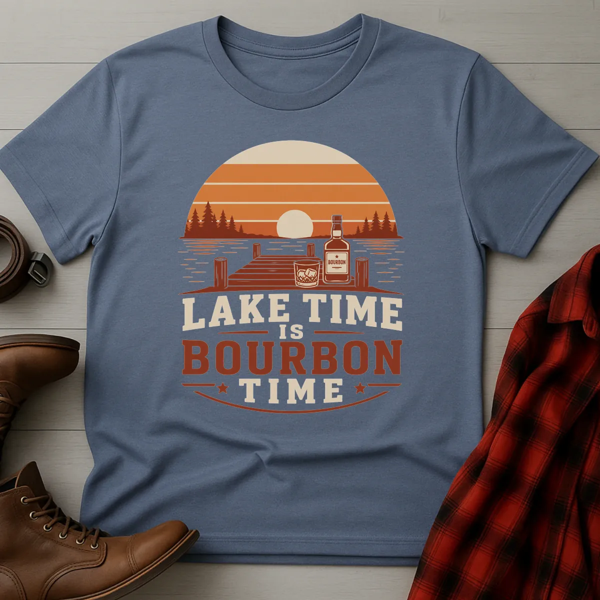 Lake Time is Bourbon Time T-Shirt