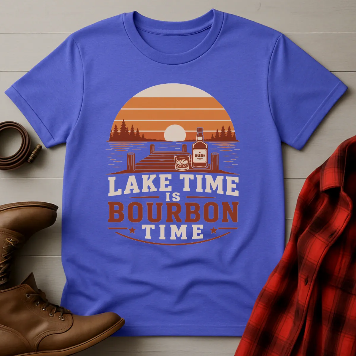 Lake Time is Bourbon Time T-Shirt