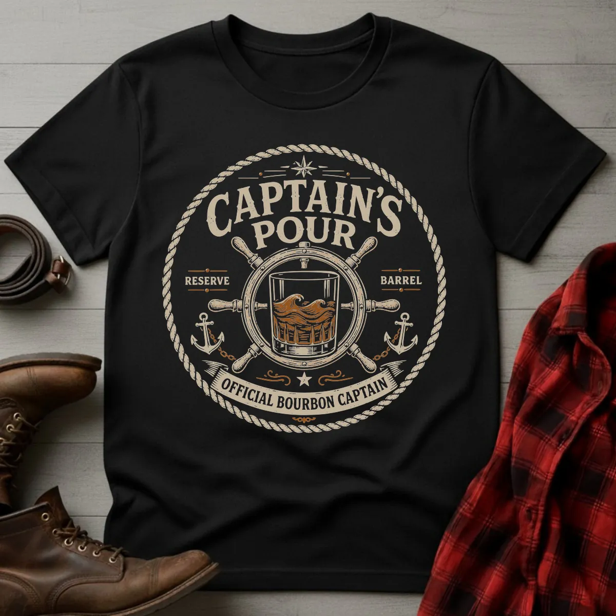 Captains Pour Official Bourbon Captain T-Shirt