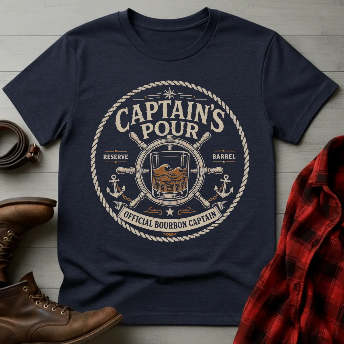 Captains Pour Official Bourbon Captain T-Shirt