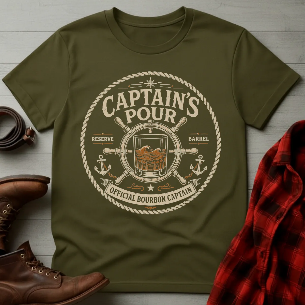 Captains Pour Official Bourbon Captain T-Shirt