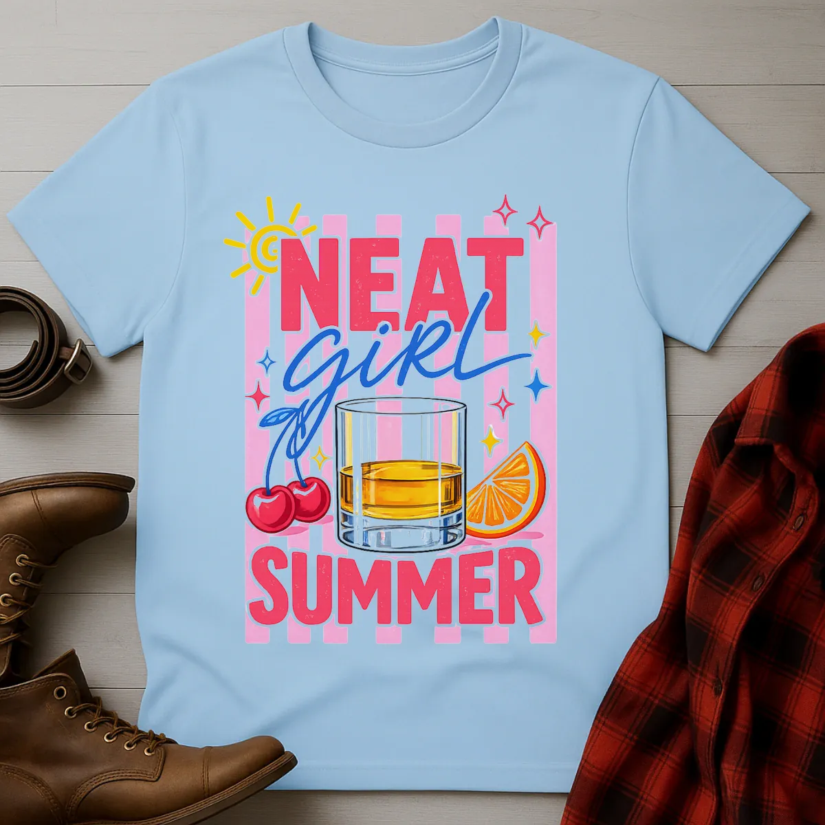 Neat Girl Summer Whiskey T-Shirt