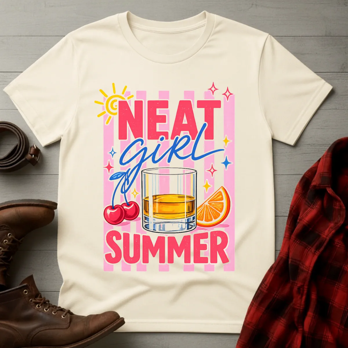 Neat Girl Summer Whiskey T-Shirt