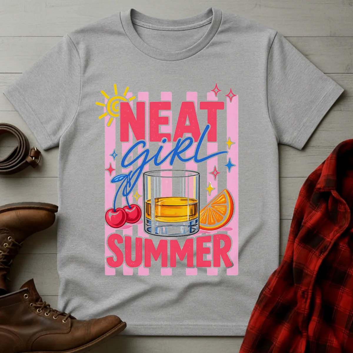 Neat Girl Summer Whiskey T-Shirt
