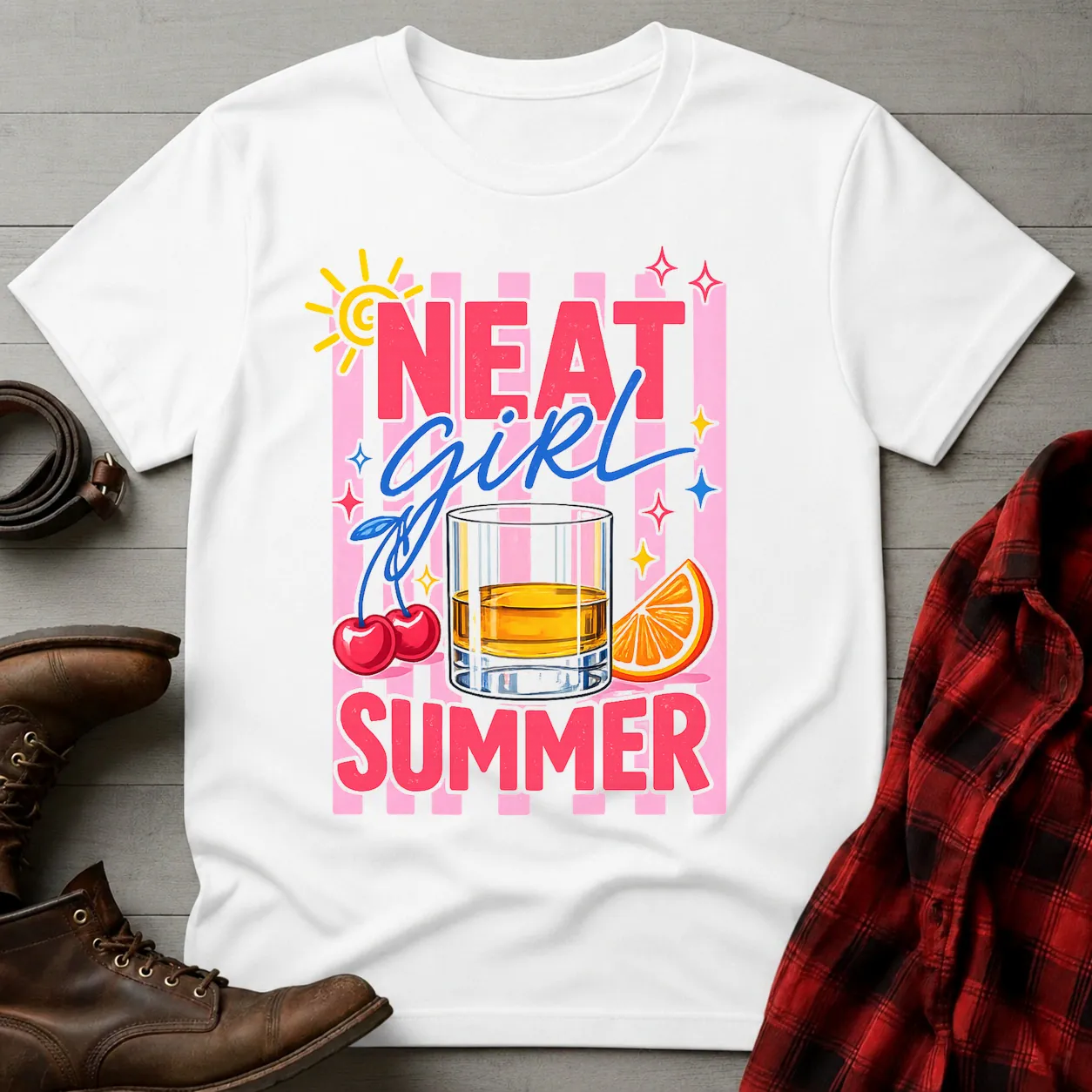 Neat Girl Summer Whiskey T-Shirt