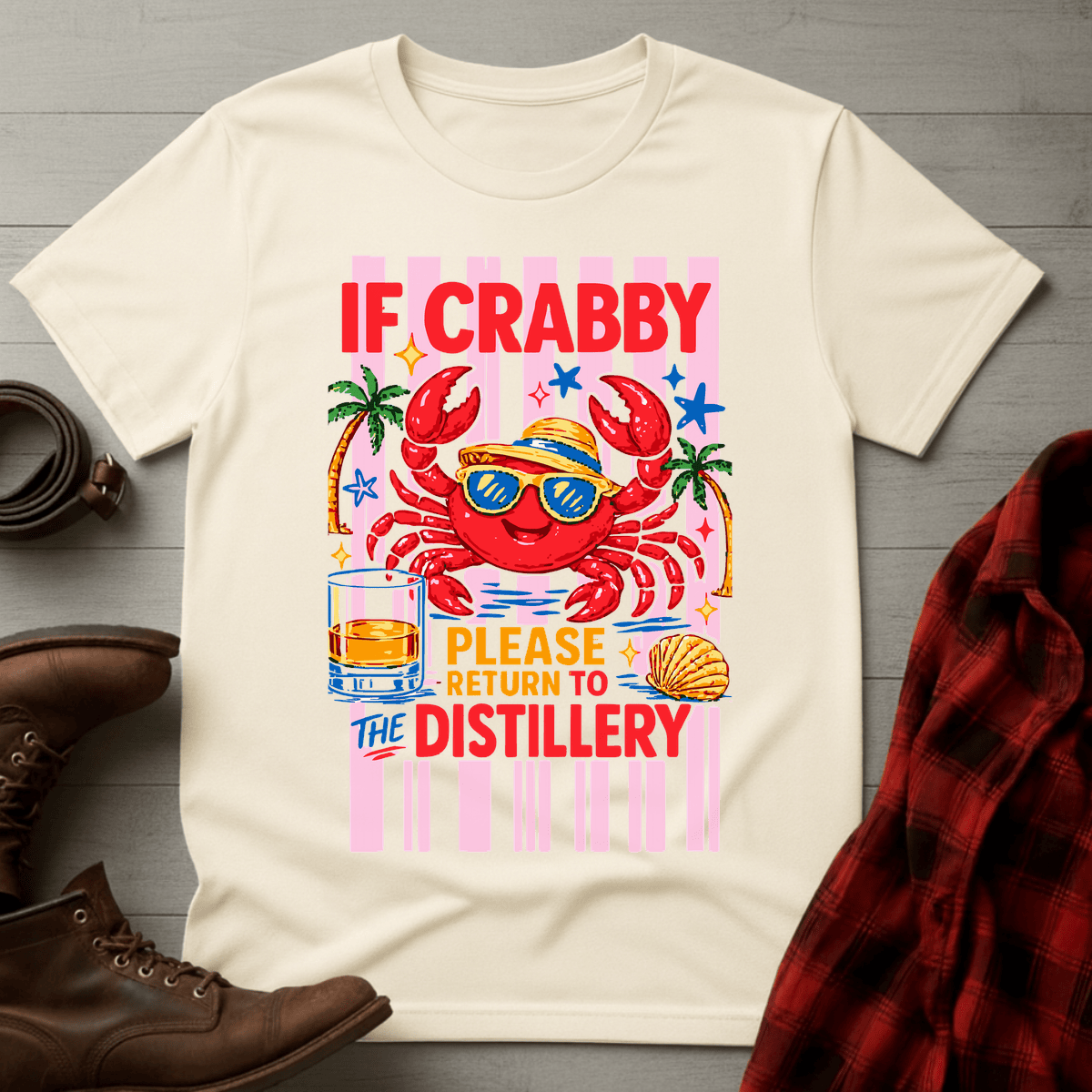 If Crabby Return to Distillery Whiskey T-Shirt