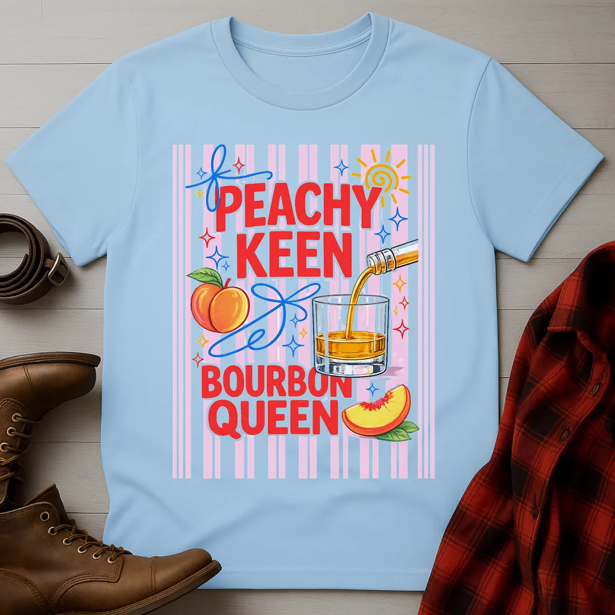 Peachy Keen Bourbon Queen T-Shirt