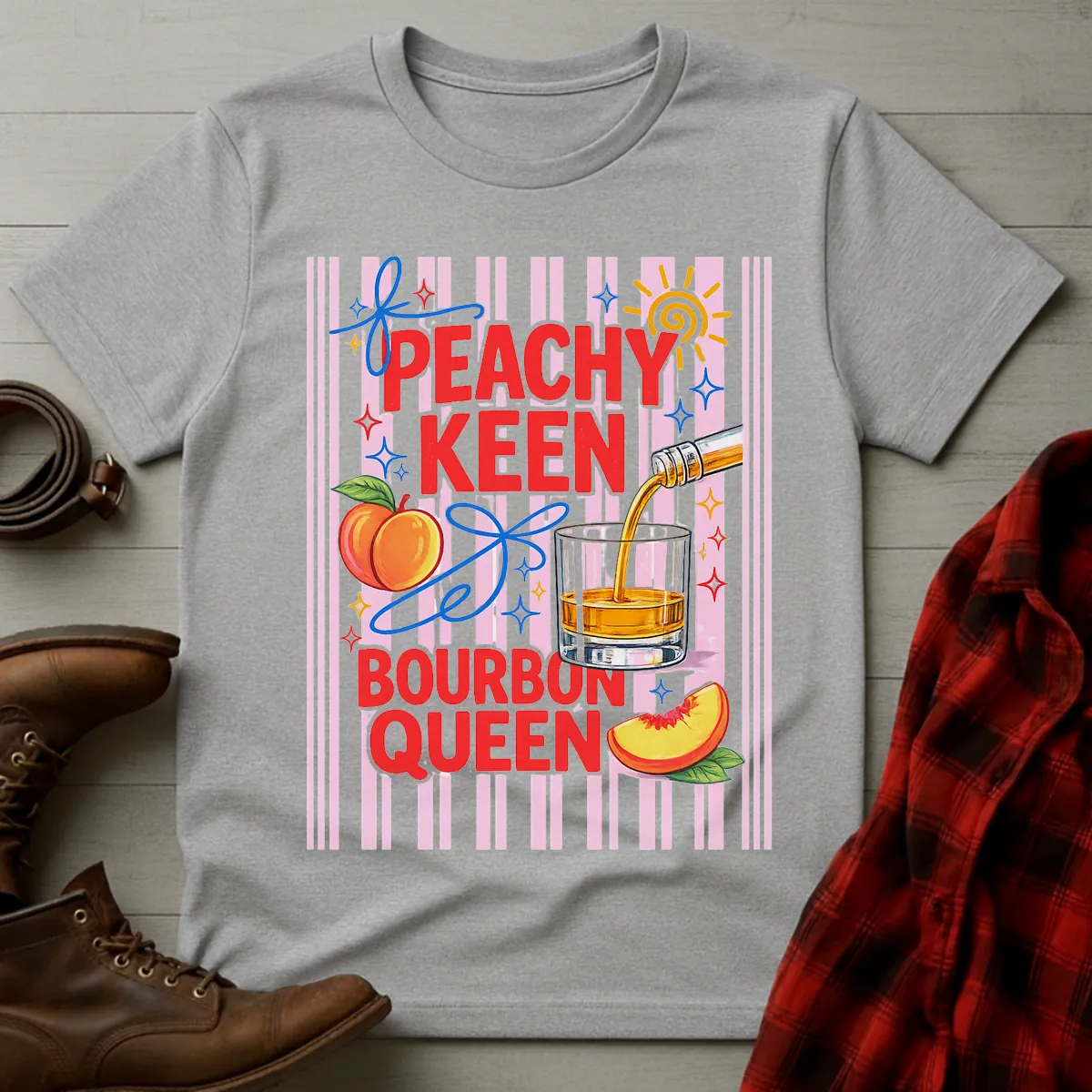 Peachy Keen Bourbon Queen T-Shirt