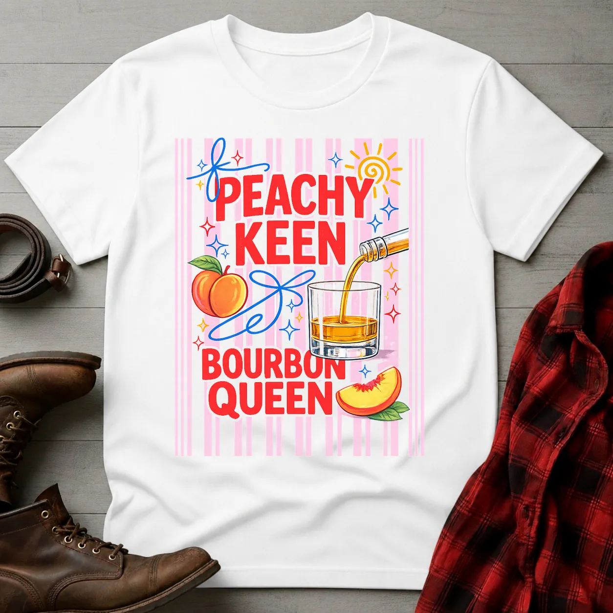Peachy Keen Bourbon Queen T-Shirt