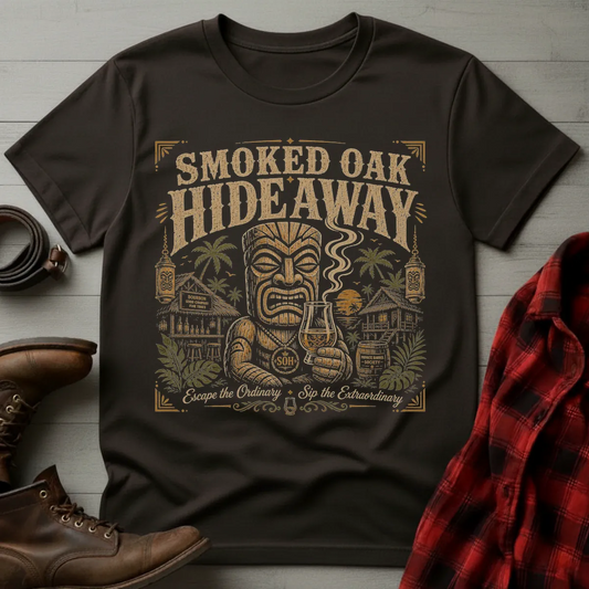Smoked Oak Hideaway Tiki Whiskey T-Shirt