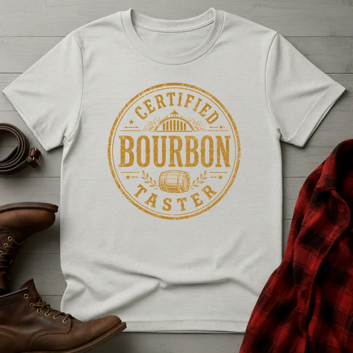 Certified Bourbon Taster Rickhouse Barrel T-Shirt