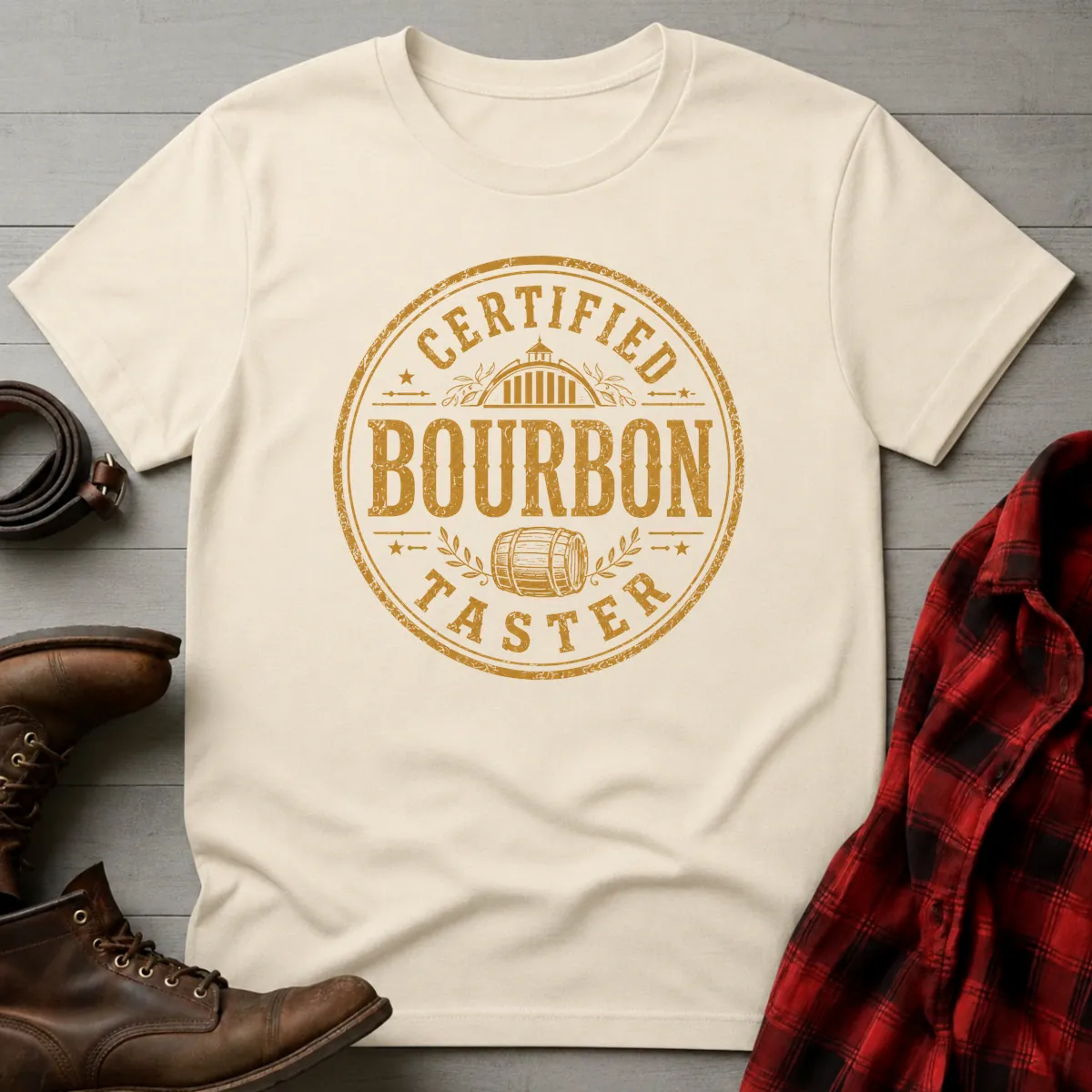 Certified Bourbon Taster Rickhouse Barrel T-Shirt