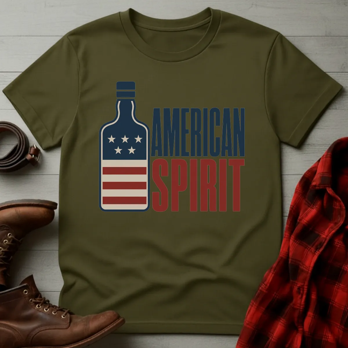 American Spirit Whiskey Bottle T-Shirt