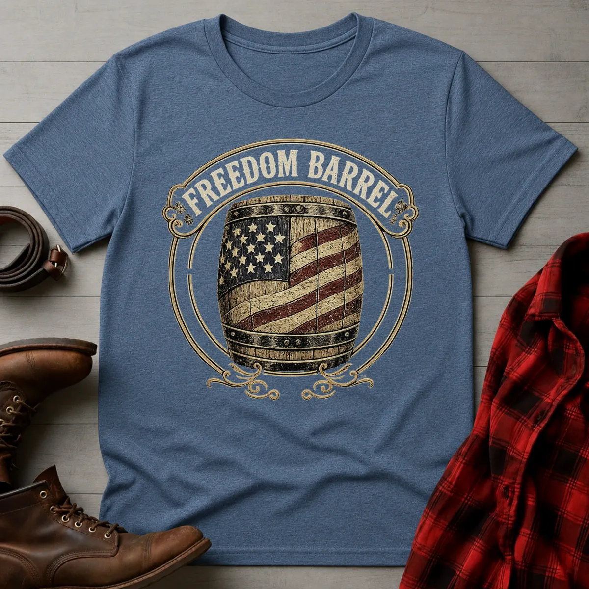 Freedom Barrel American Flag Bourbon T-Shirt