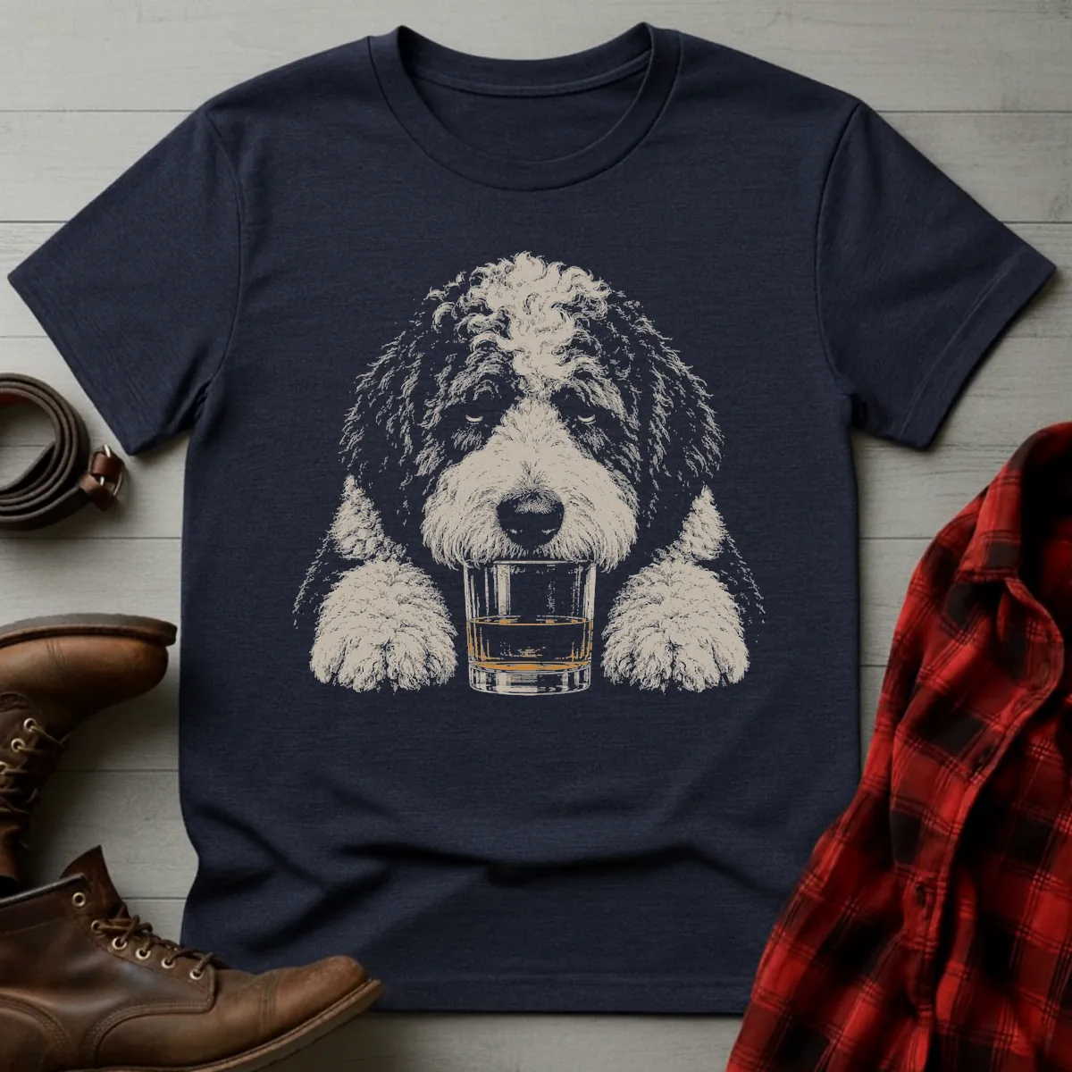 Whiskey Dog Sheepadoodle T-Shirt