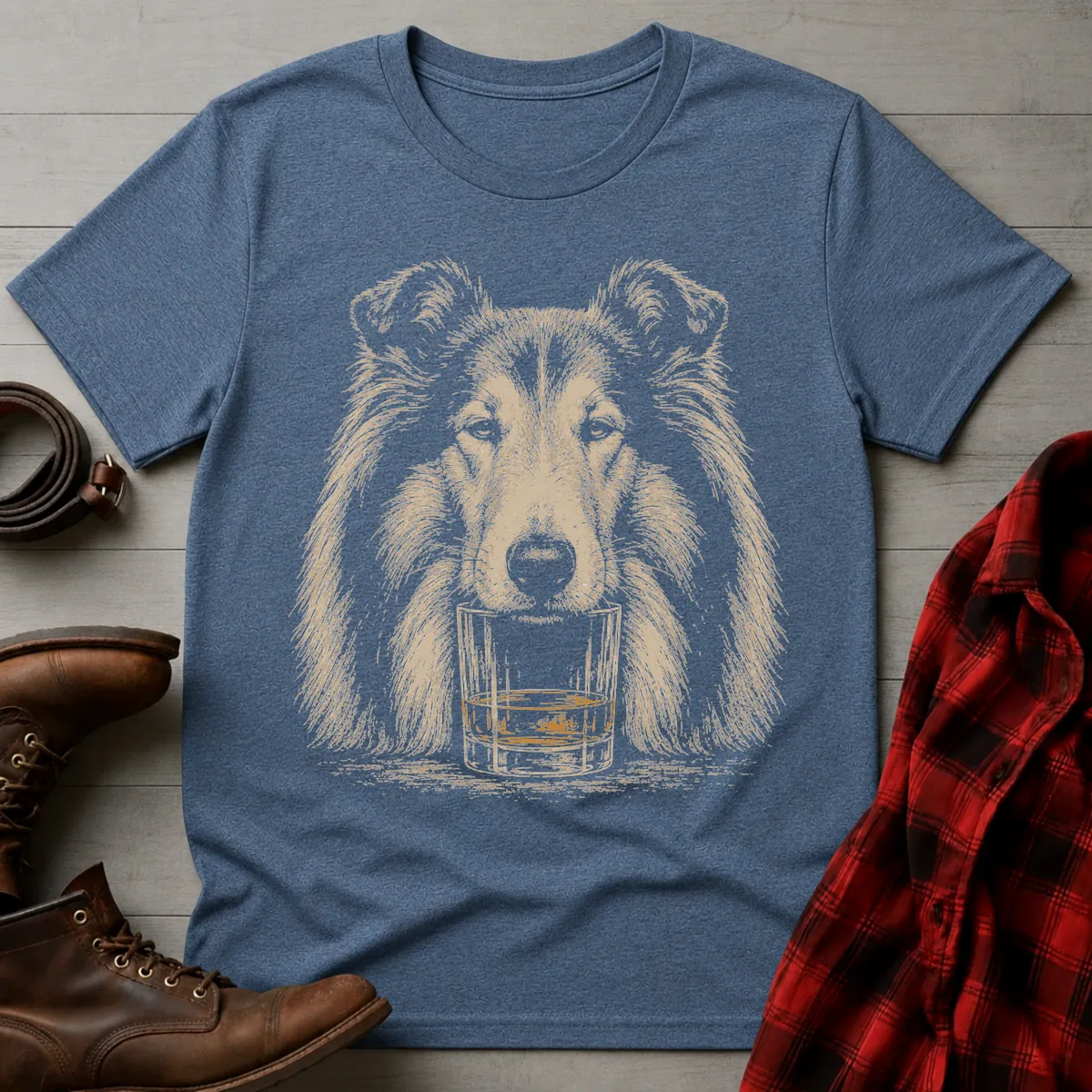 Whiskey Dog Rough Collie T-Shirt