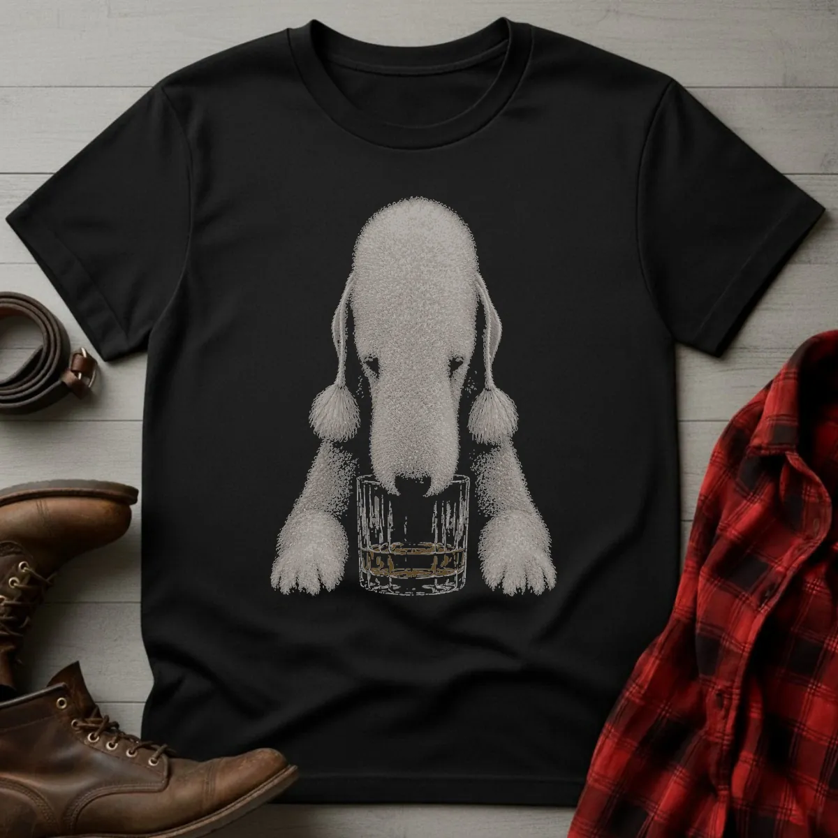 Whiskey Dog Bedlington Terrier T-Shirt