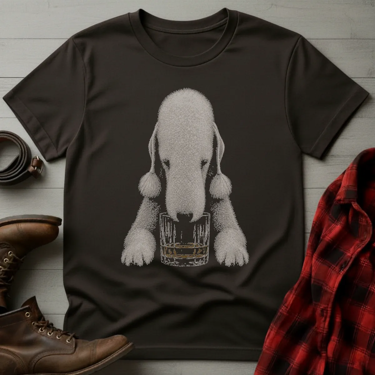 Whiskey Dog Bedlington Terrier T-Shirt