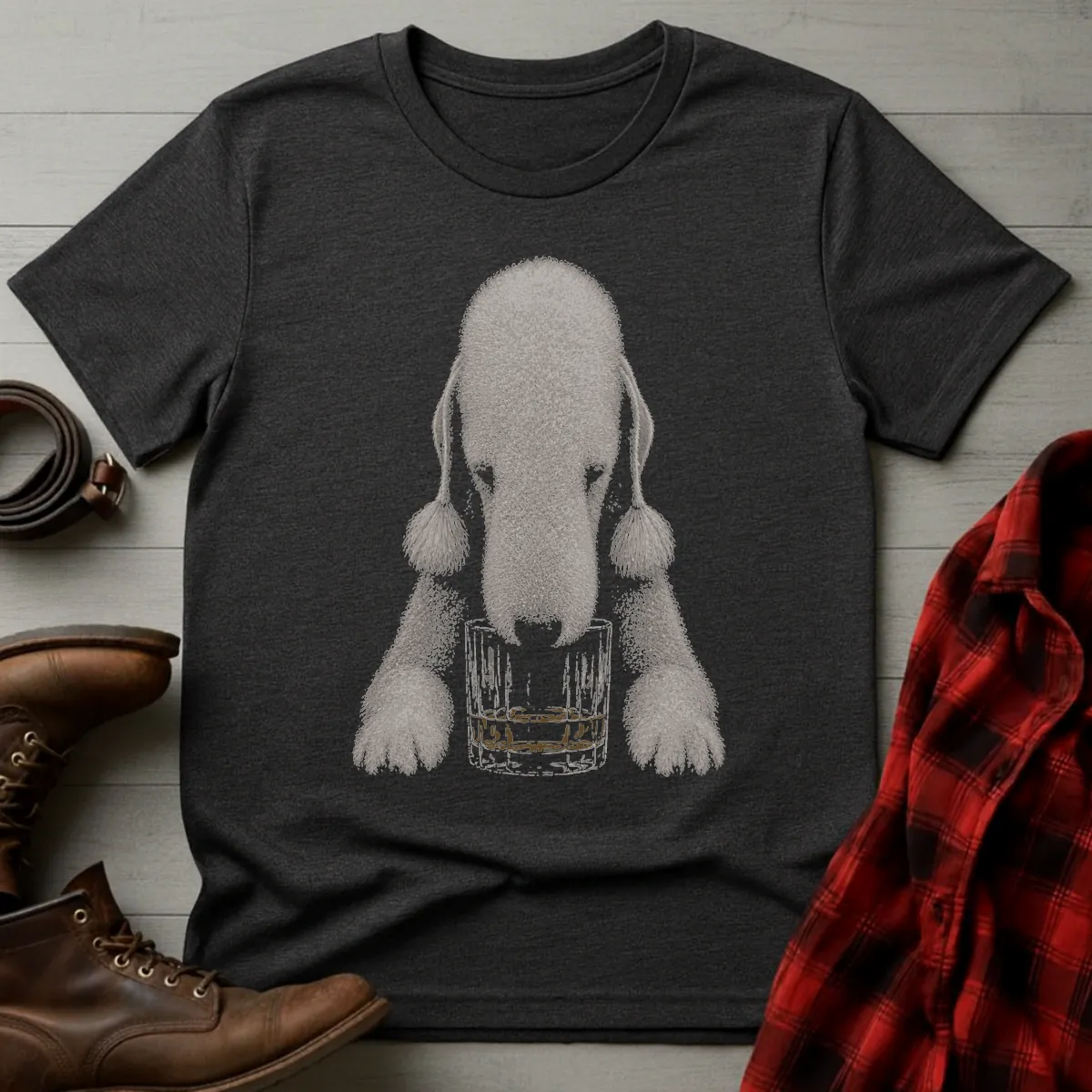 Whiskey Dog Bedlington Terrier T-Shirt