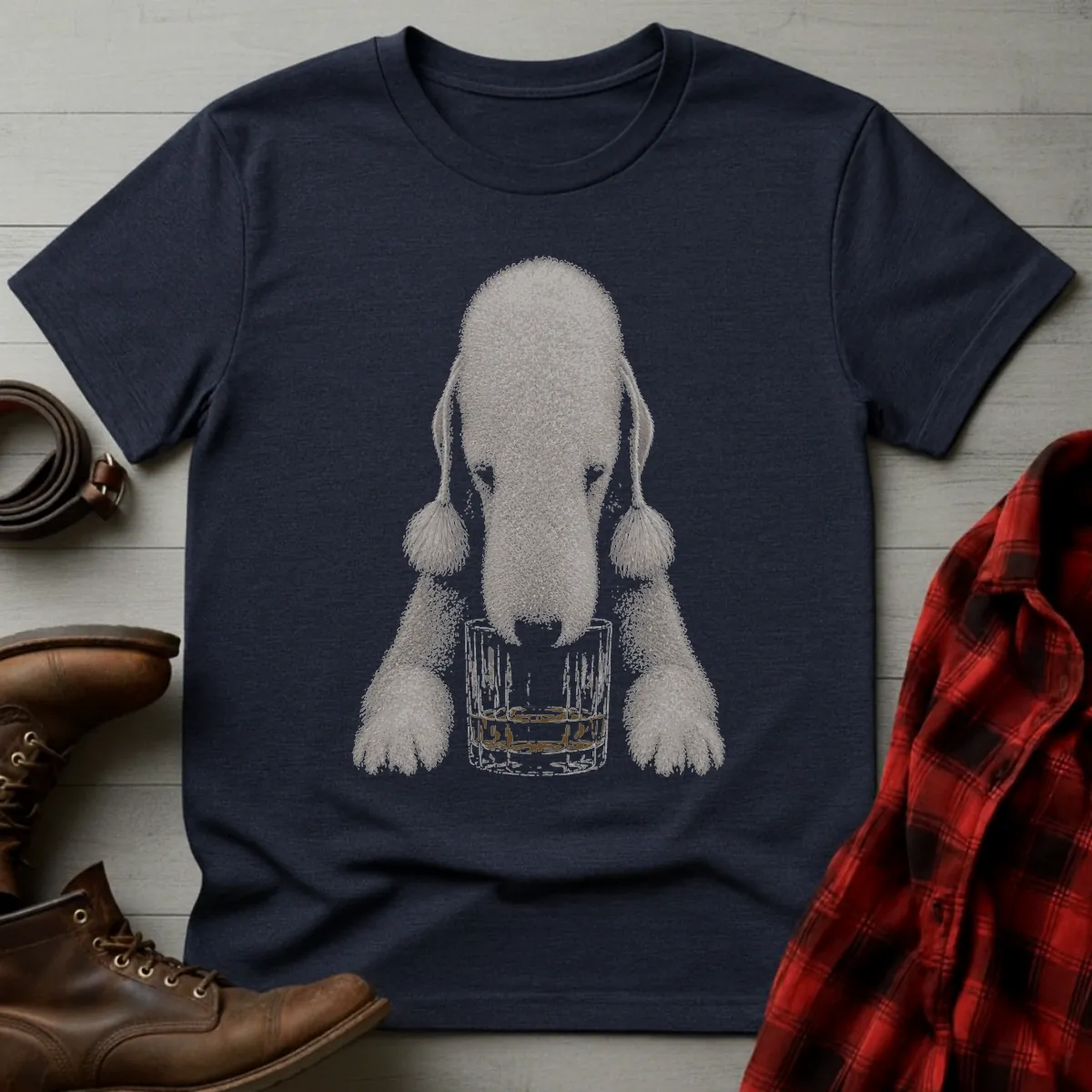 Whiskey Dog Bedlington Terrier T-Shirt