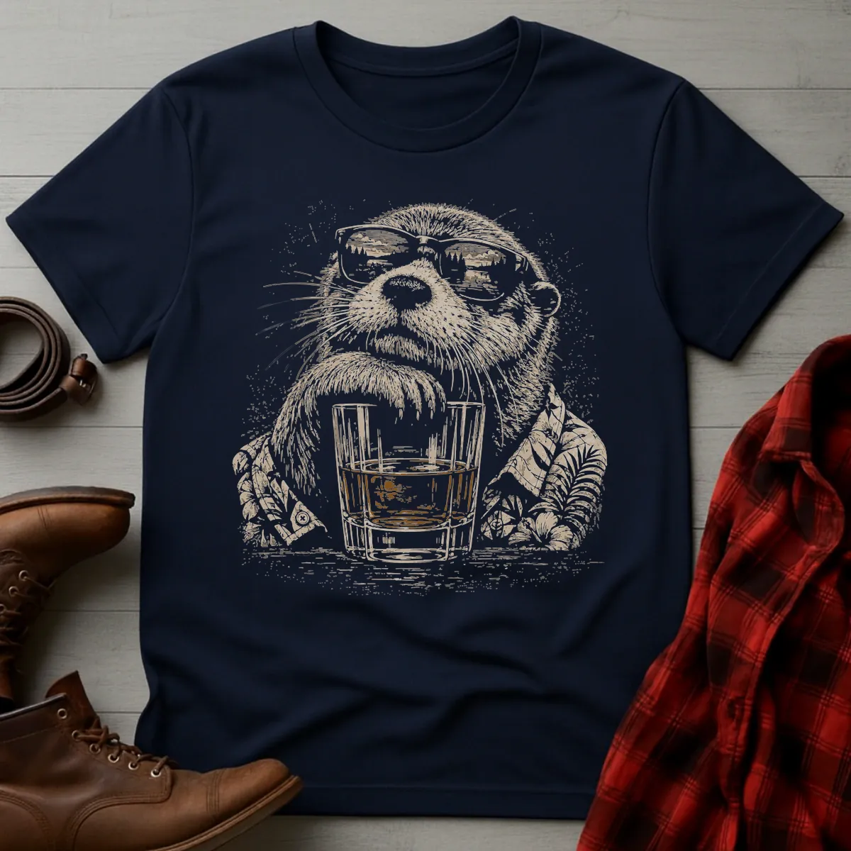 Otter Whiskey Vacation T-Shirt