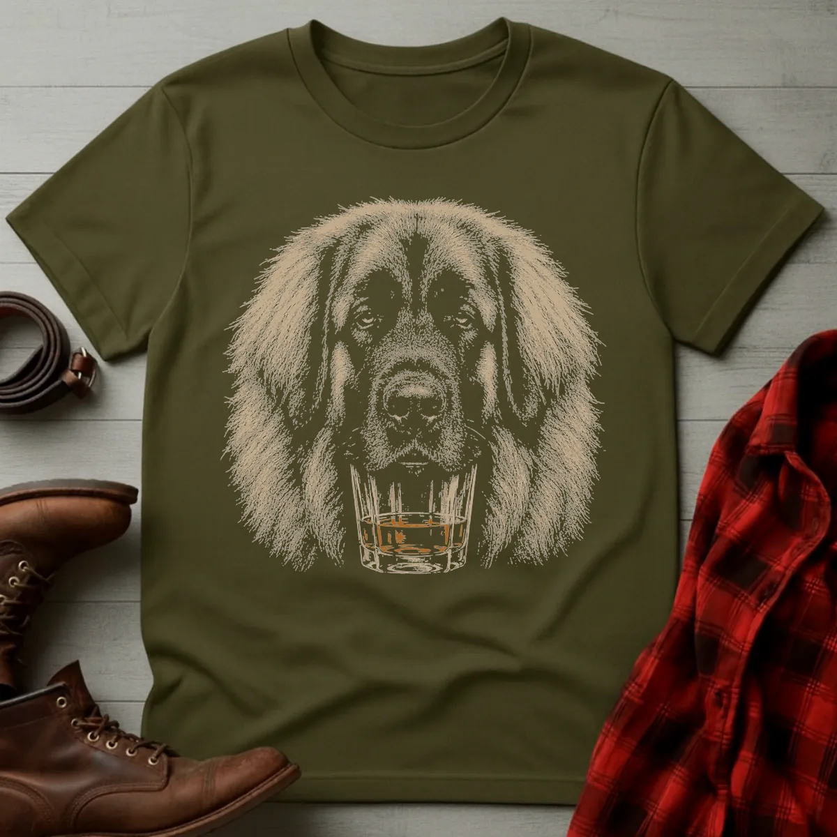 Whiskey Dog Leonberger T-Shirt